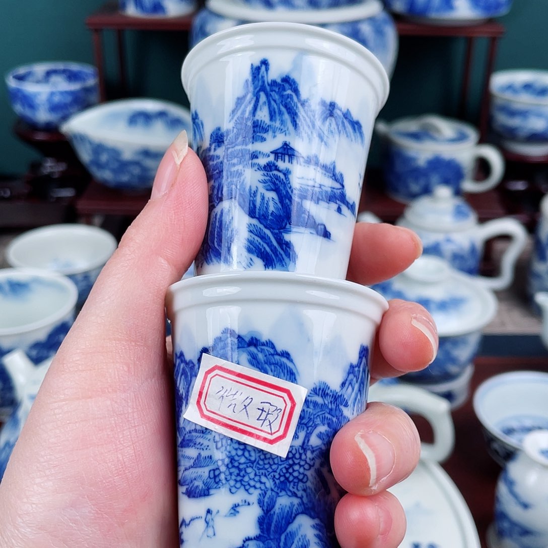 手工手绘青花，青花