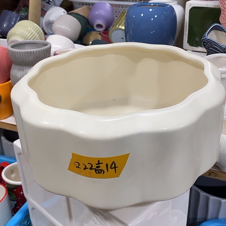 陶摆件陶盆有孔 瑕疵介意勿拍