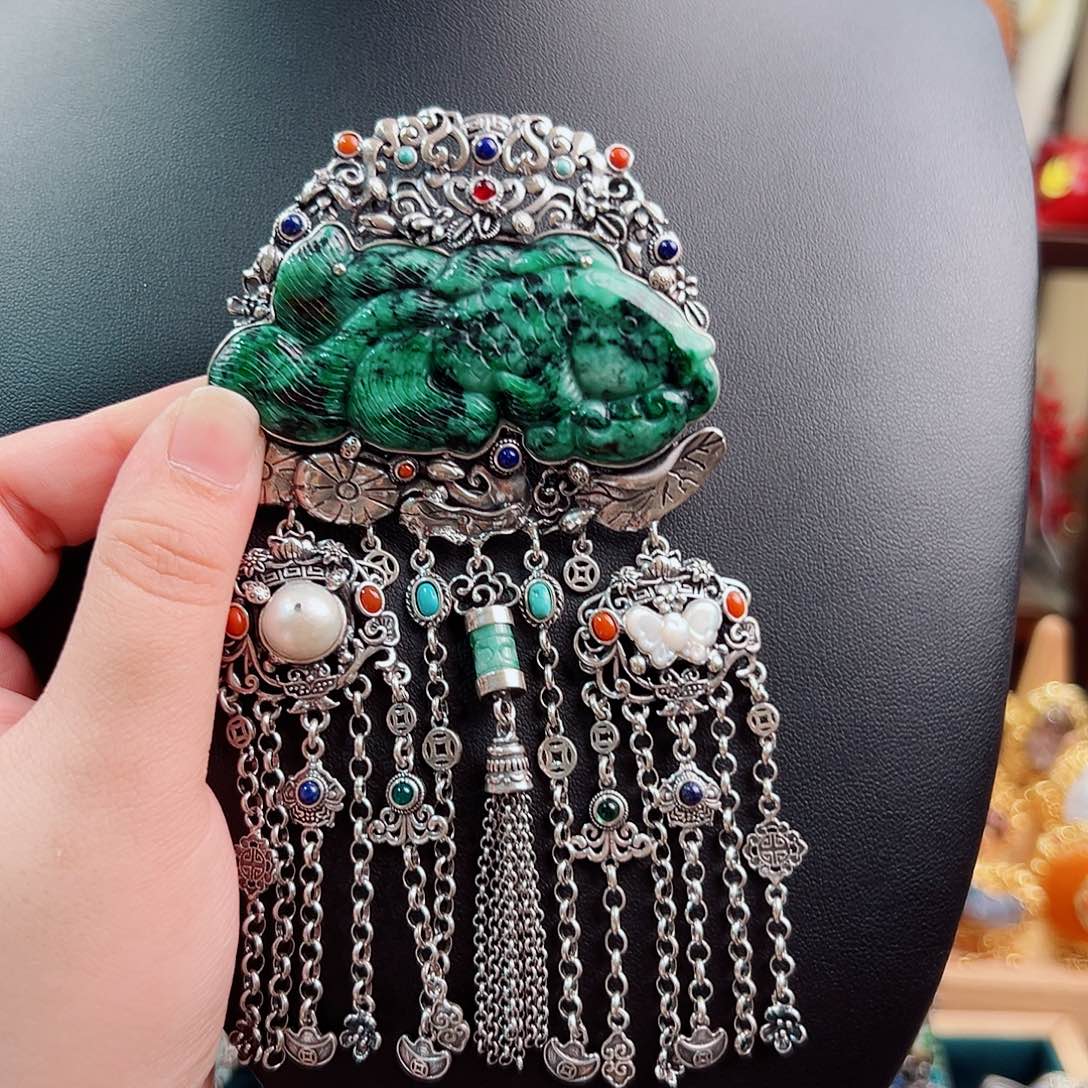 925银珐琅锦象原创设计款吊坠