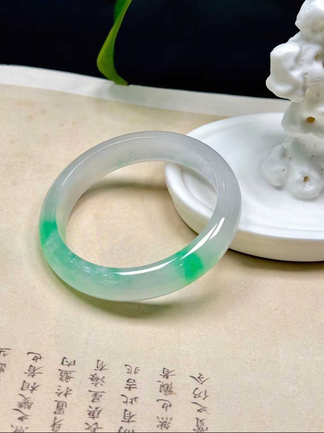 非金属仿珍珠手镯 翡，翠手，镯成品颜色纹路不同多样性拍一发一