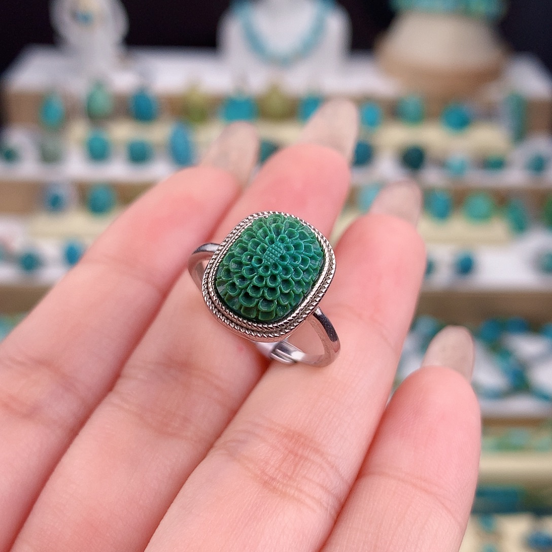 绿松石未镶嵌戒指