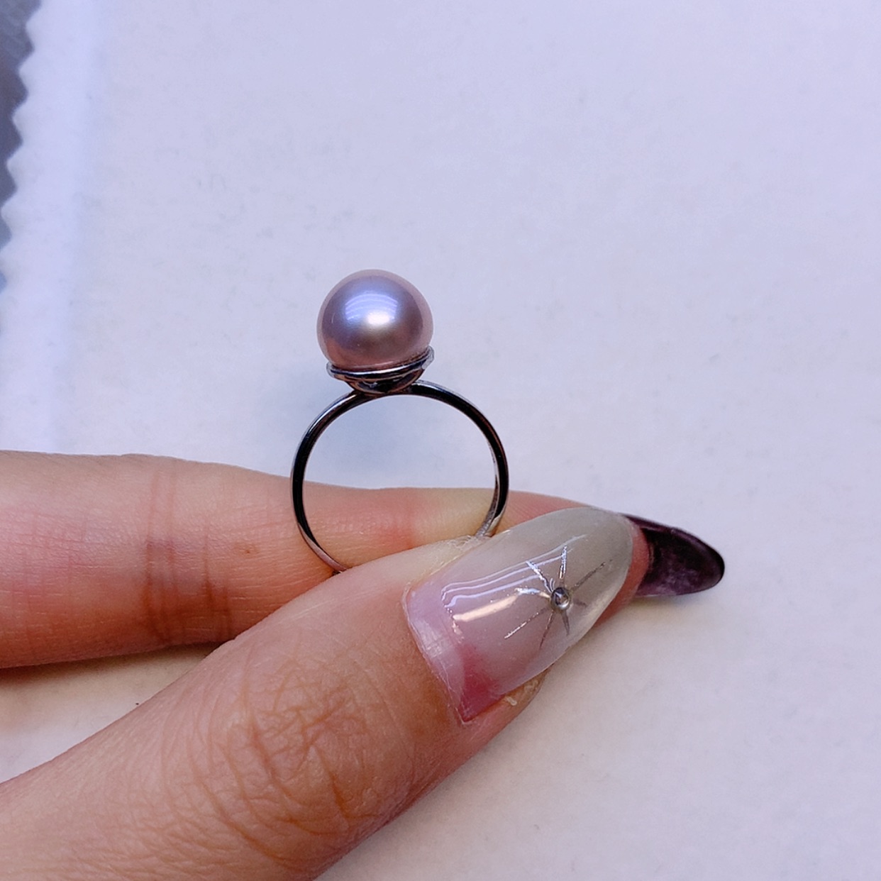 【闪购商品】银S925镶嵌戒指淡水珍珠