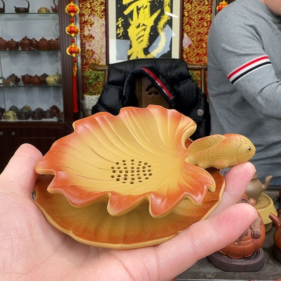 紫砂茶壶年年有余茶漏