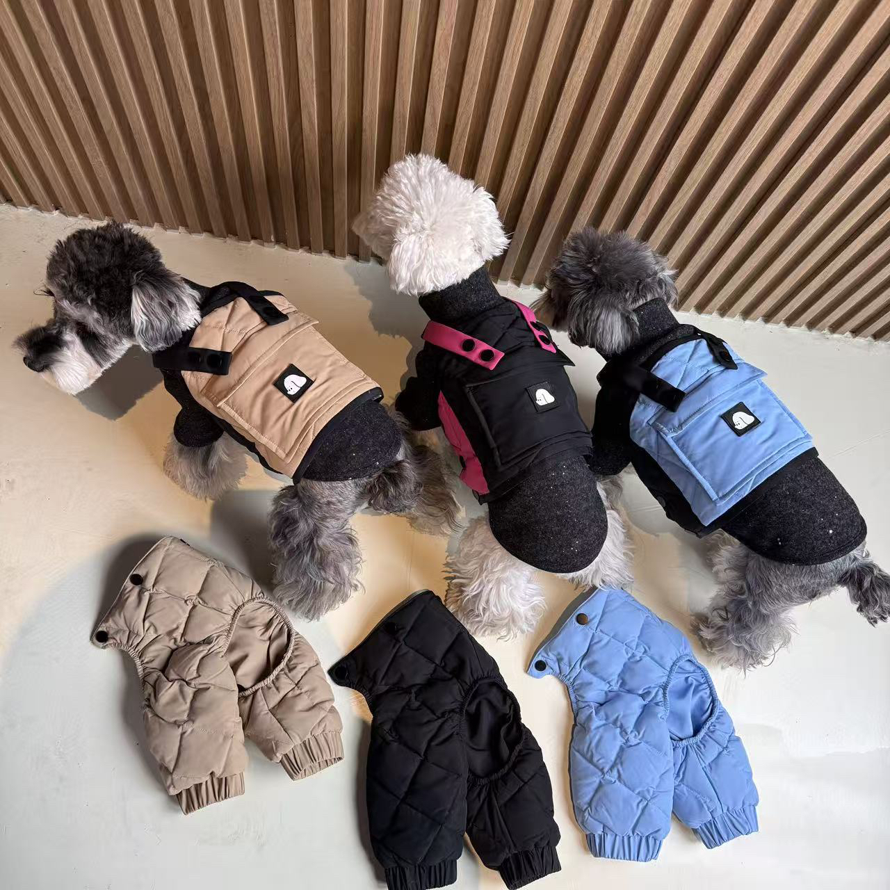 狗狗衣服雪纳瑞比熊泰迪柴犬西高地宠物背带裤外套