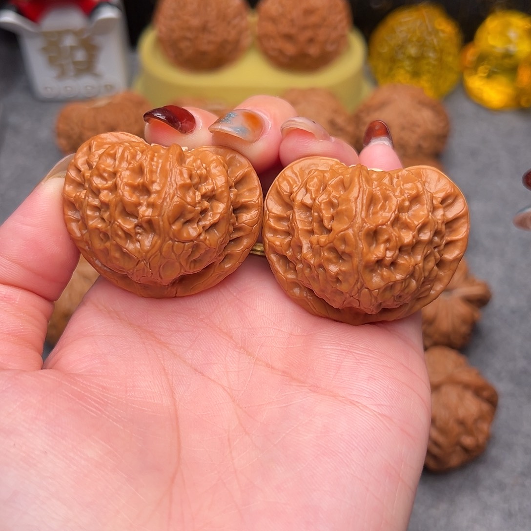 把件文玩核桃毕业精品精配桃心宫灯42全品