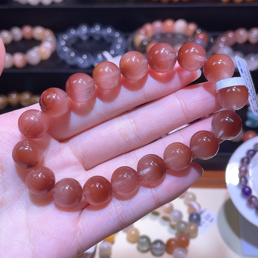 水晶手链未镶嵌兔毛手链，晶体通透11.2