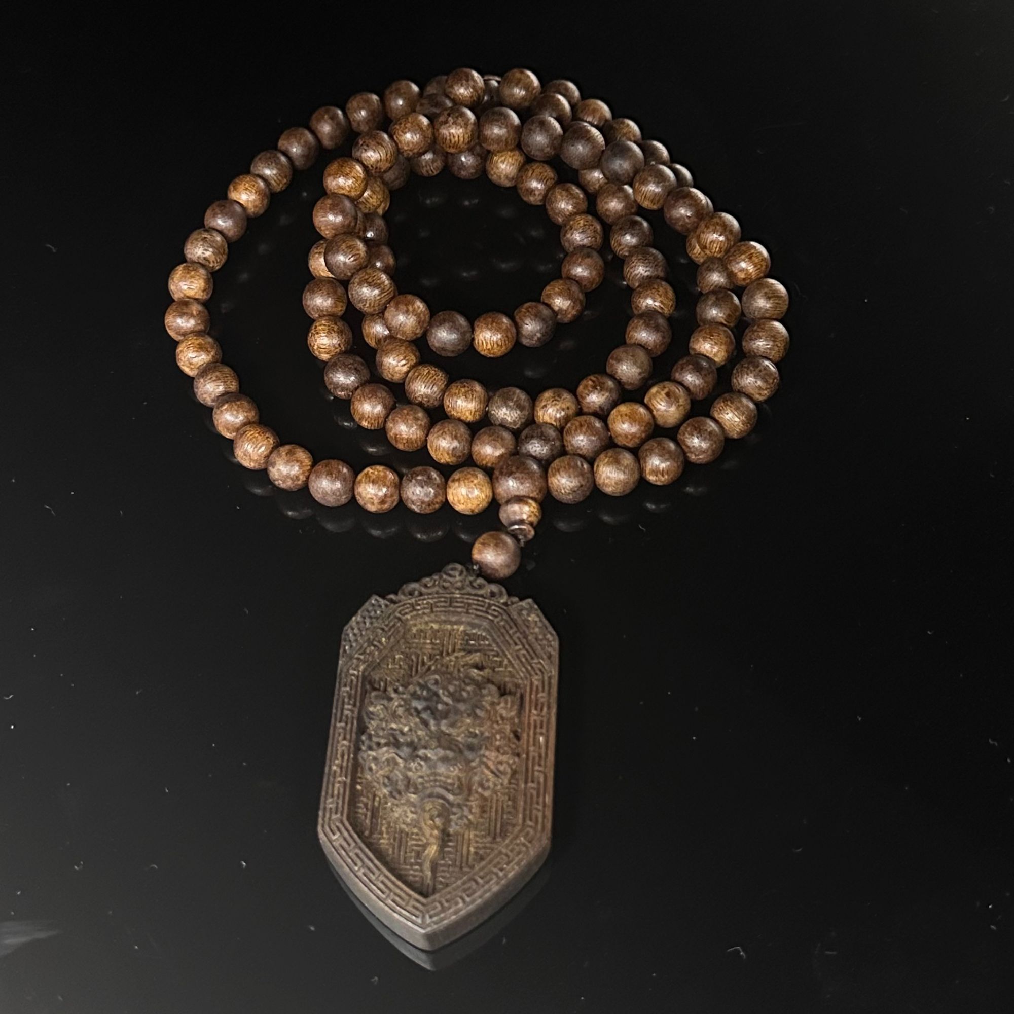 Y40沉香【越南芽庄黑奇楠沉水-牌-招财进宝】收藏级NJ58800080485-9