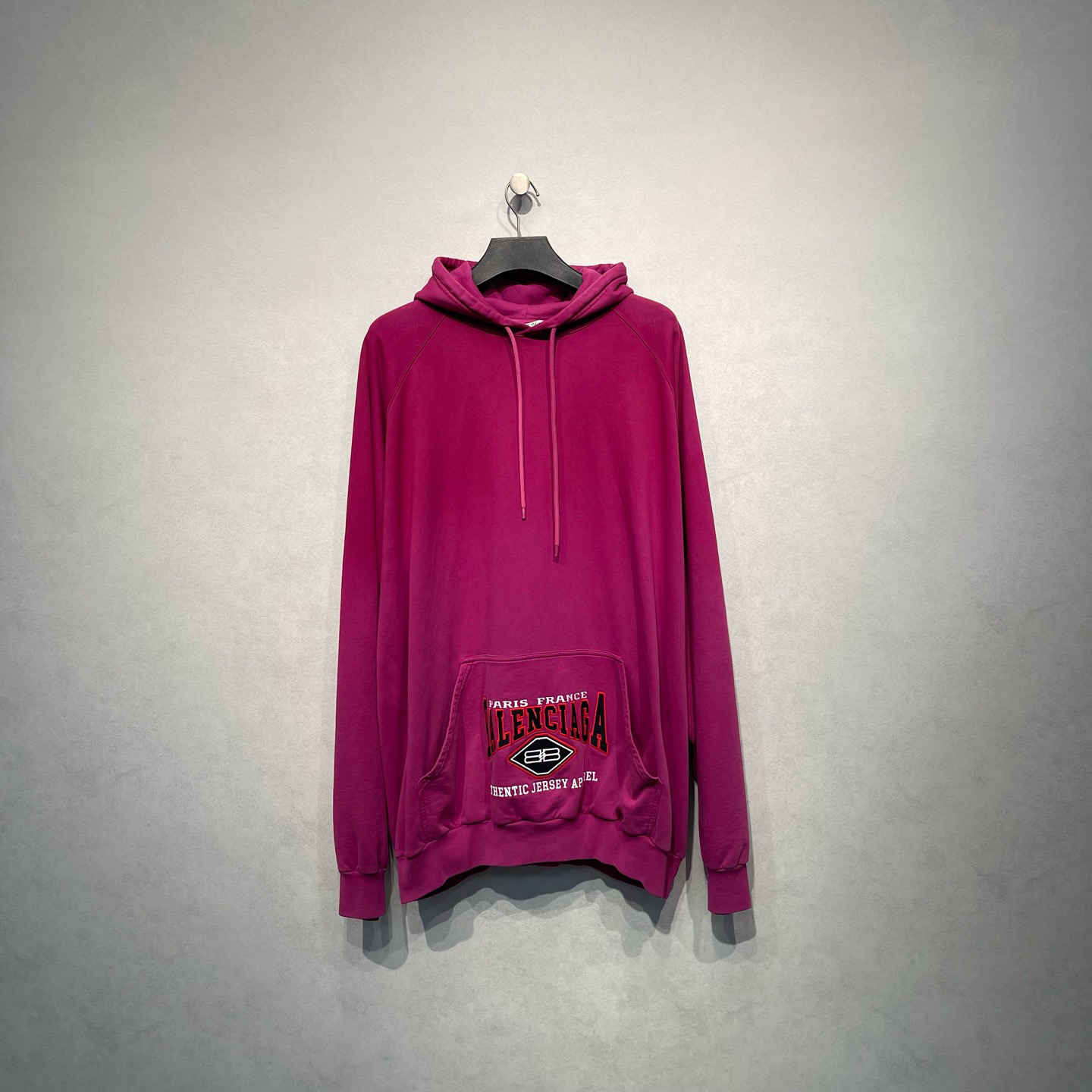 未使用 Balenciaga/巴黎世家 logo刺绣连帽卫衣/3码/DY216531