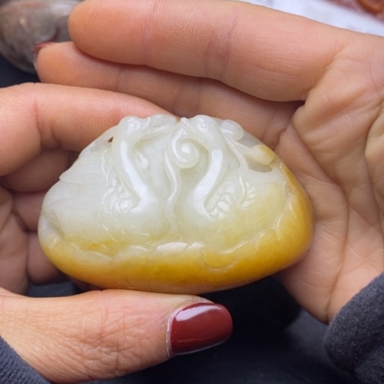 白玉菩提吊坠徽***鹏摆件
