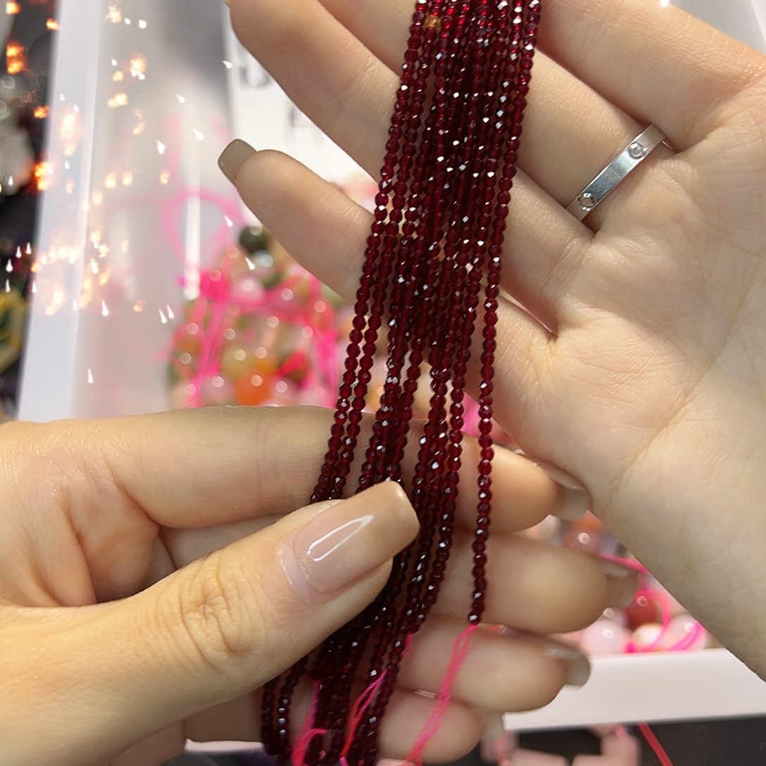 玛瑙/玉髓合金珠宝半成品紫牙乌石榴石卡2三条