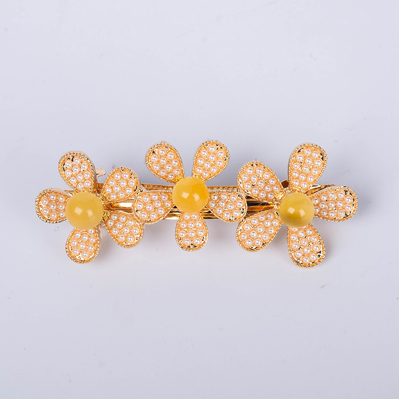 精品琥珀蜜蜡发夹精致经典实用