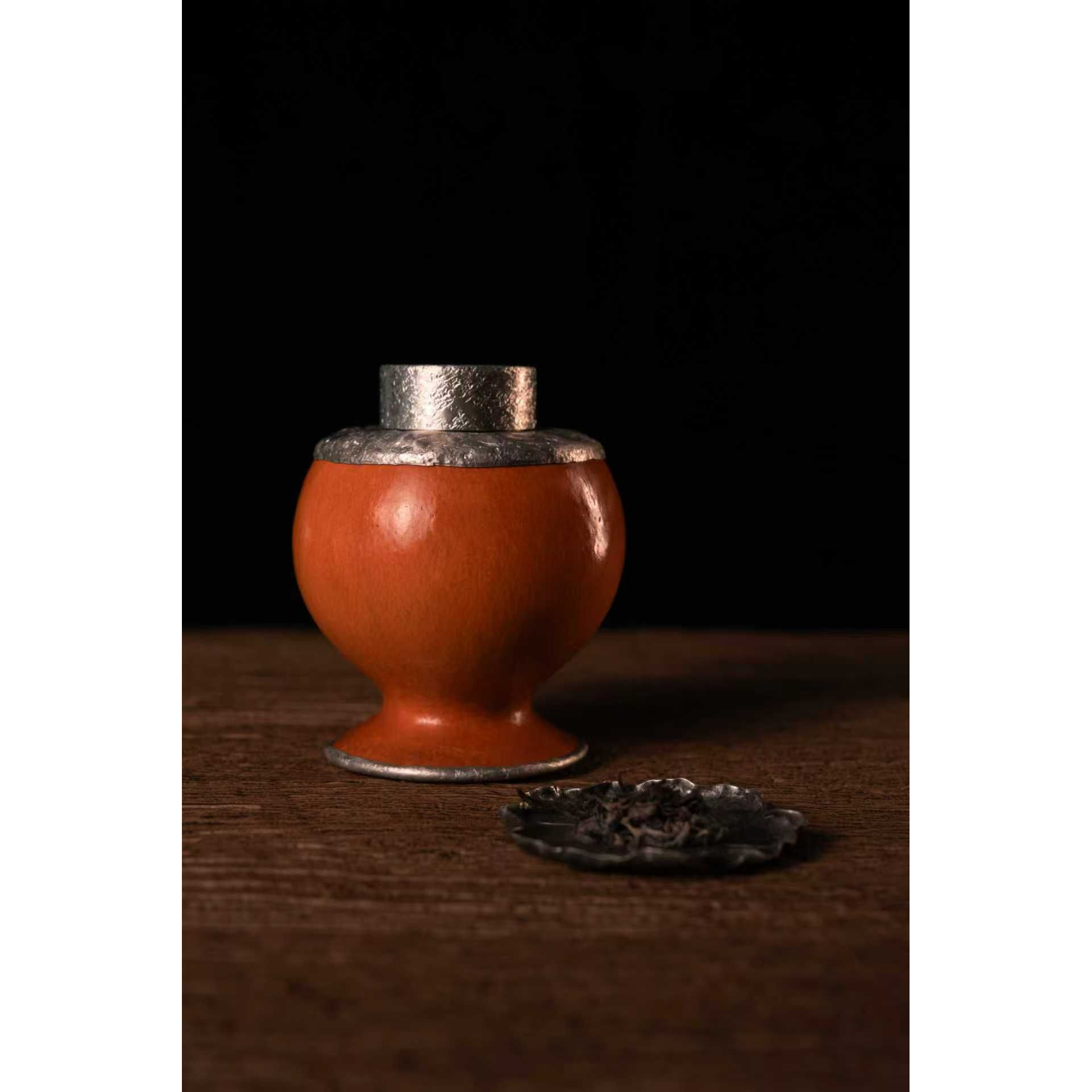 匠心严选RHT锡制高足葫芦茶叶罐