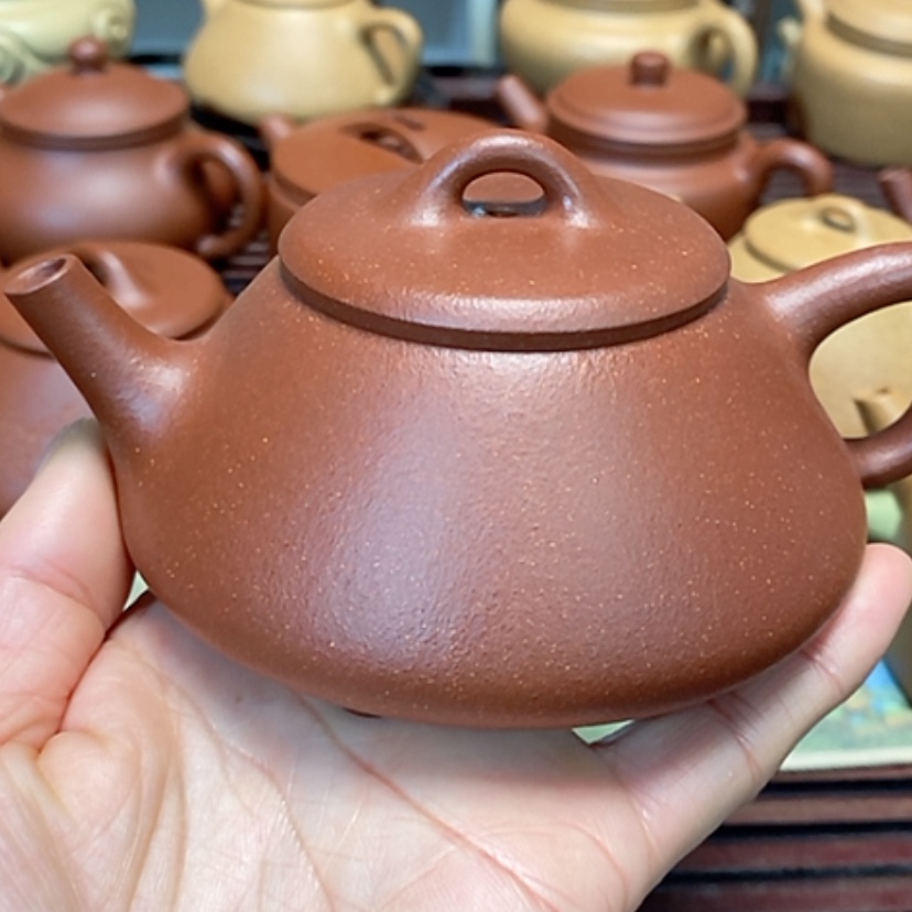 【闪购商品】紫砂茶壶红降坡半手工200毫升