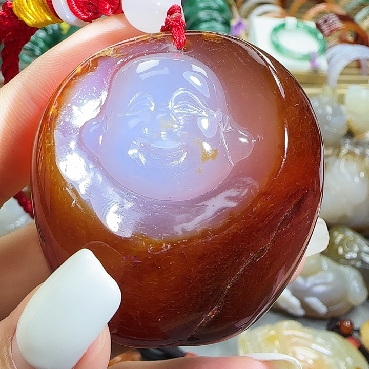 玛瑙/玉髓合金手把件