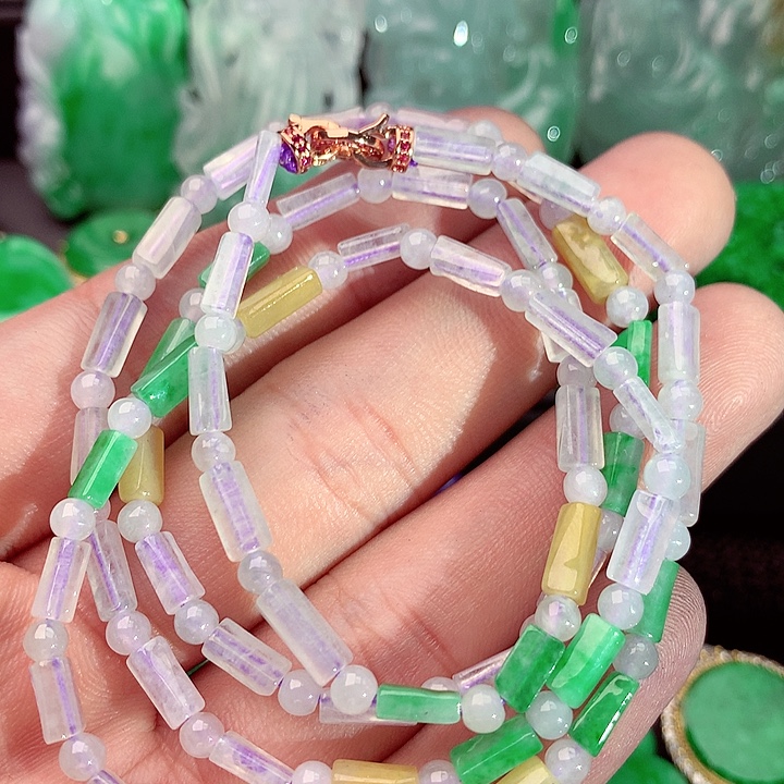 翡翠未镶嵌毛衣链