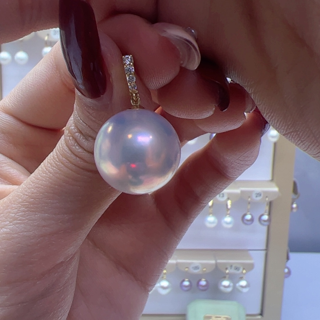 淡水珍珠颈饰18K金镶嵌