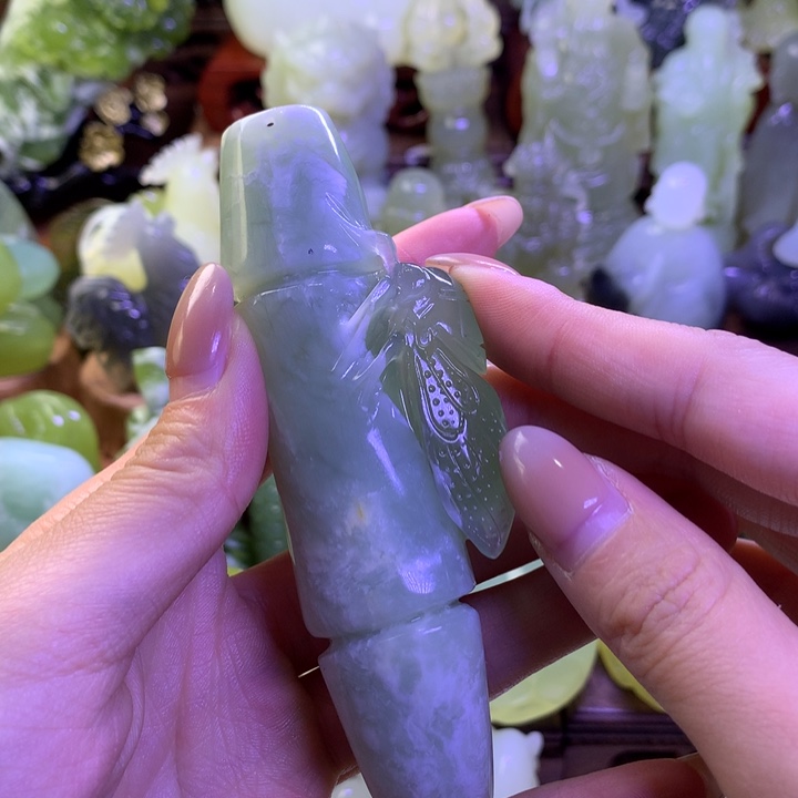 岫玉未镶嵌手把件
