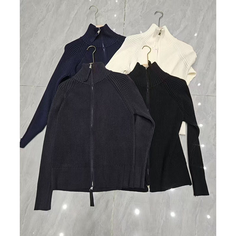 【锦衣服饰】NZJ 1981韩系双拉链高领针织开衫