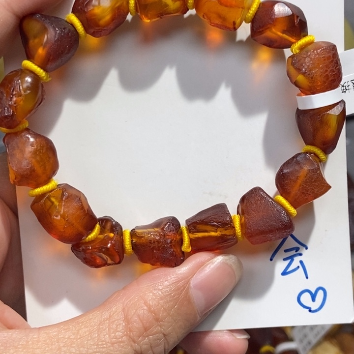定制琥珀未镶嵌琥珀蜜蜡吊坠项链