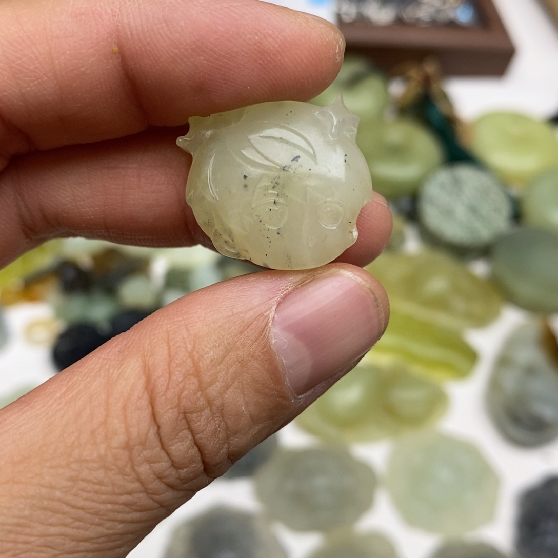 岫玉纯天然岫玉挂件戒指福利未镶嵌