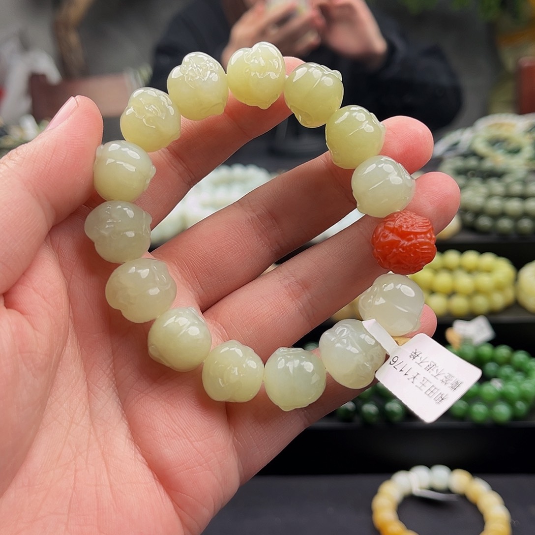 和田玉手串未镶嵌