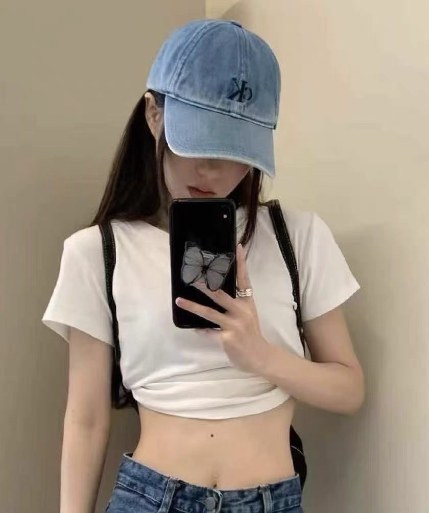 JENNIE同款弯檐棒球帽2025春夏款字母刺绣鸭舌帽男女休闲遮阳帽
