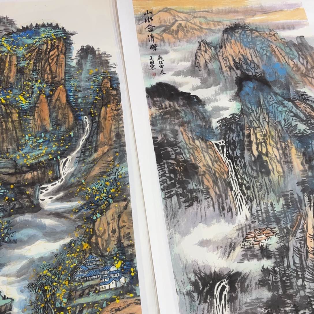 可***舅国画王因东四尺二章