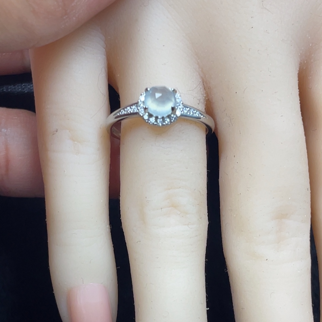 翡翠银S925镶嵌戒指