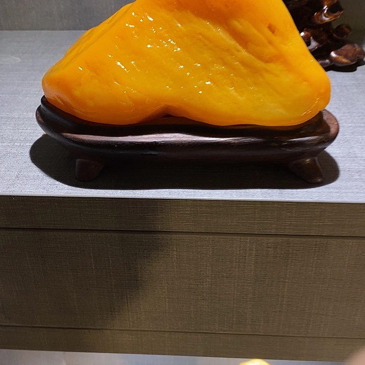 石材黄蜡石摆件，纯天然