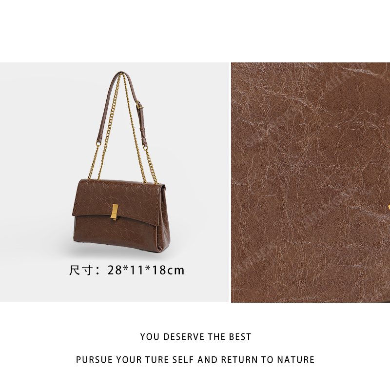 【尚恩CC】QYX-98156-可可棕-轻奢百搭腋下新款斜跨女包