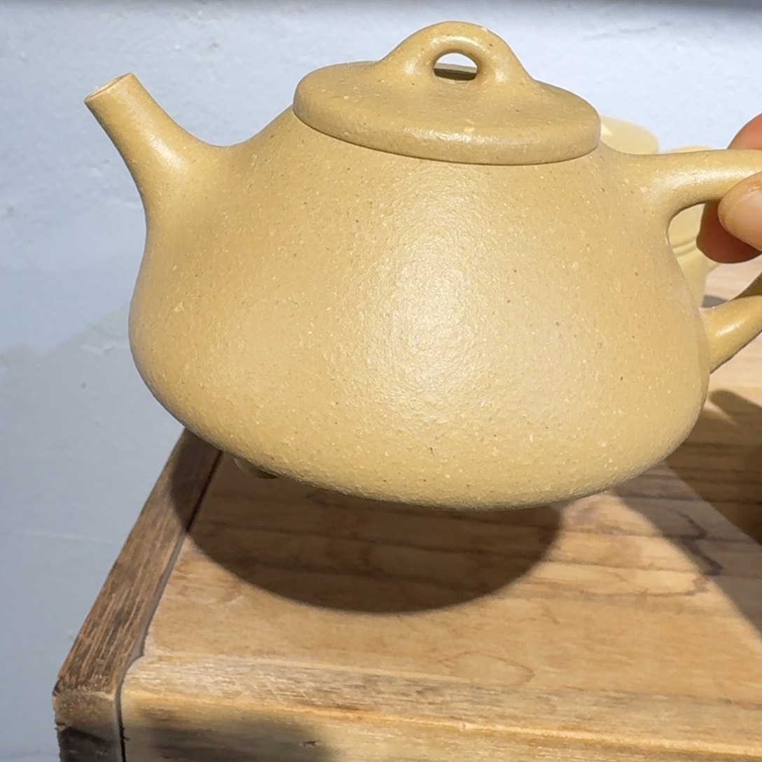 本山绿泥茶壶微瑕150毫升梨皮