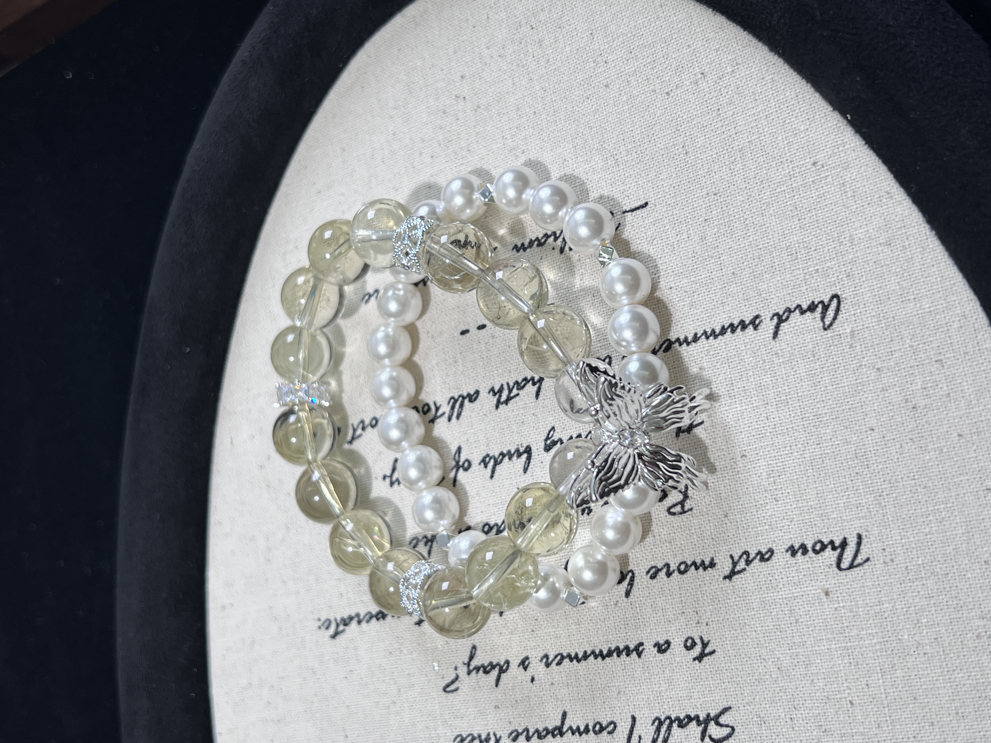 【柠檬碎碎冰】黄水晶双圈设计款手串