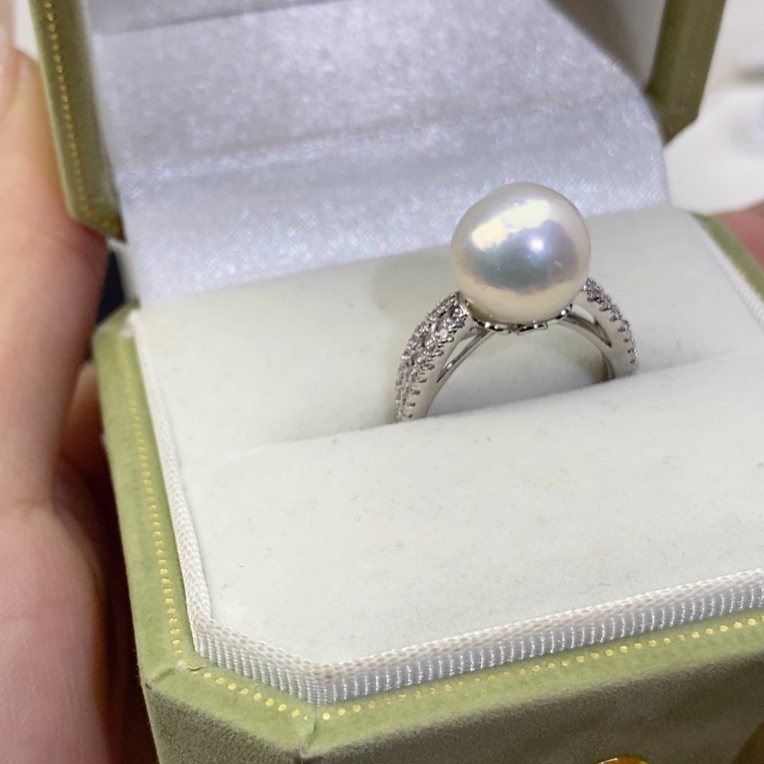 淡水珍珠戒指合金