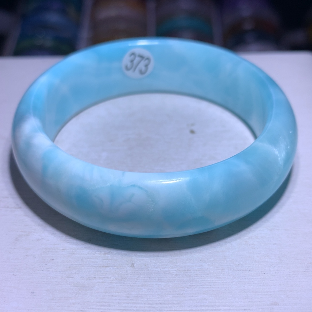 银S925镶嵌水晶手镯异极矿56.6圈373