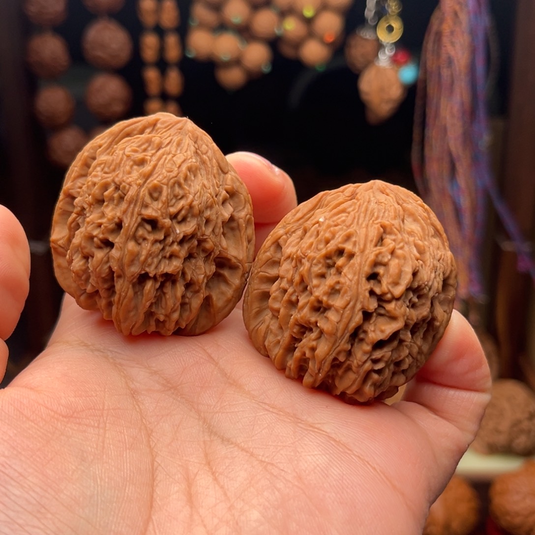 下***雪文玩核桃吊坠40尺南将石