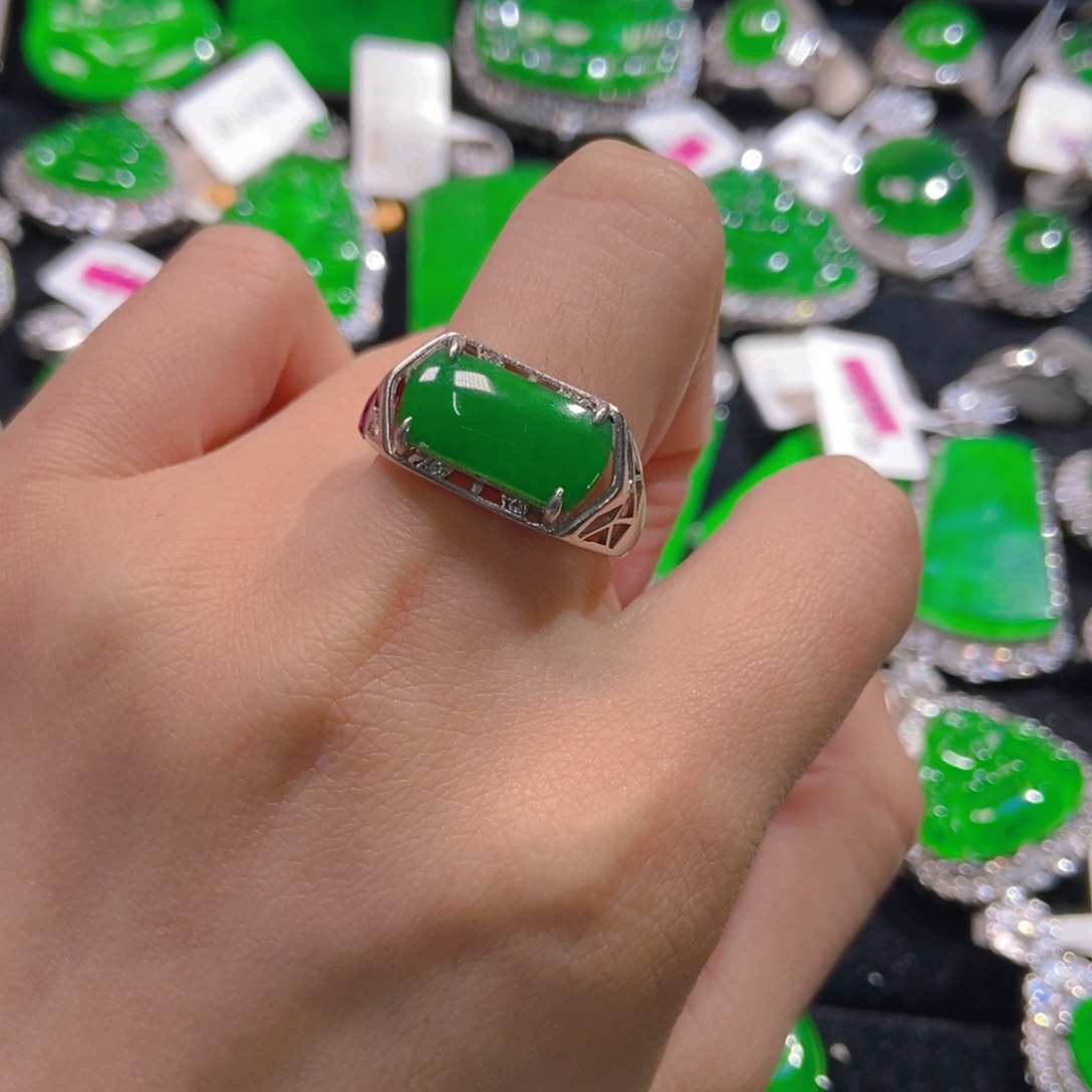 翡翠吊坠(不含链)银S925镶嵌