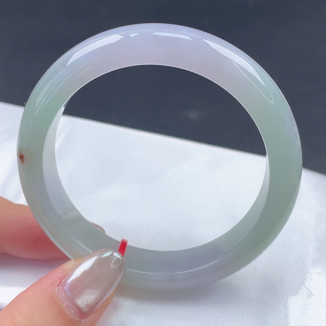 翡翠未镶嵌手镯54圈口