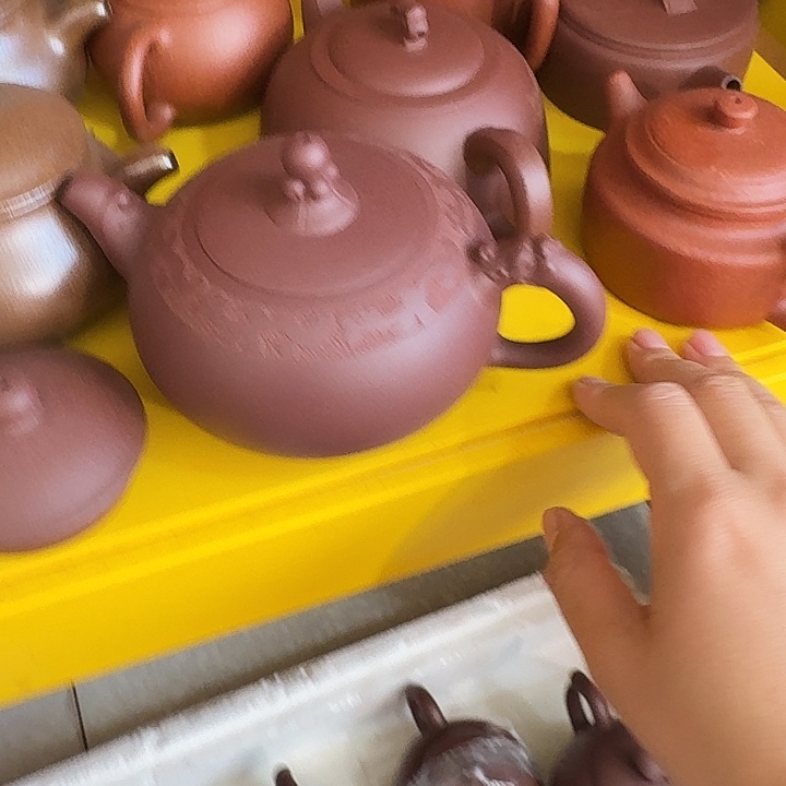 茶壶紫砂紫泥龙把手壶300cc