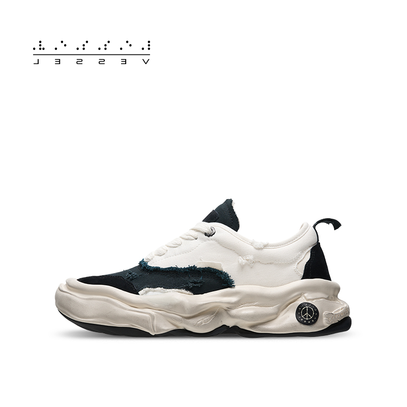 XVESSEL【边伯贤同款】不朽鞋 余文乐同款黑色白色黑白色时尚休闲