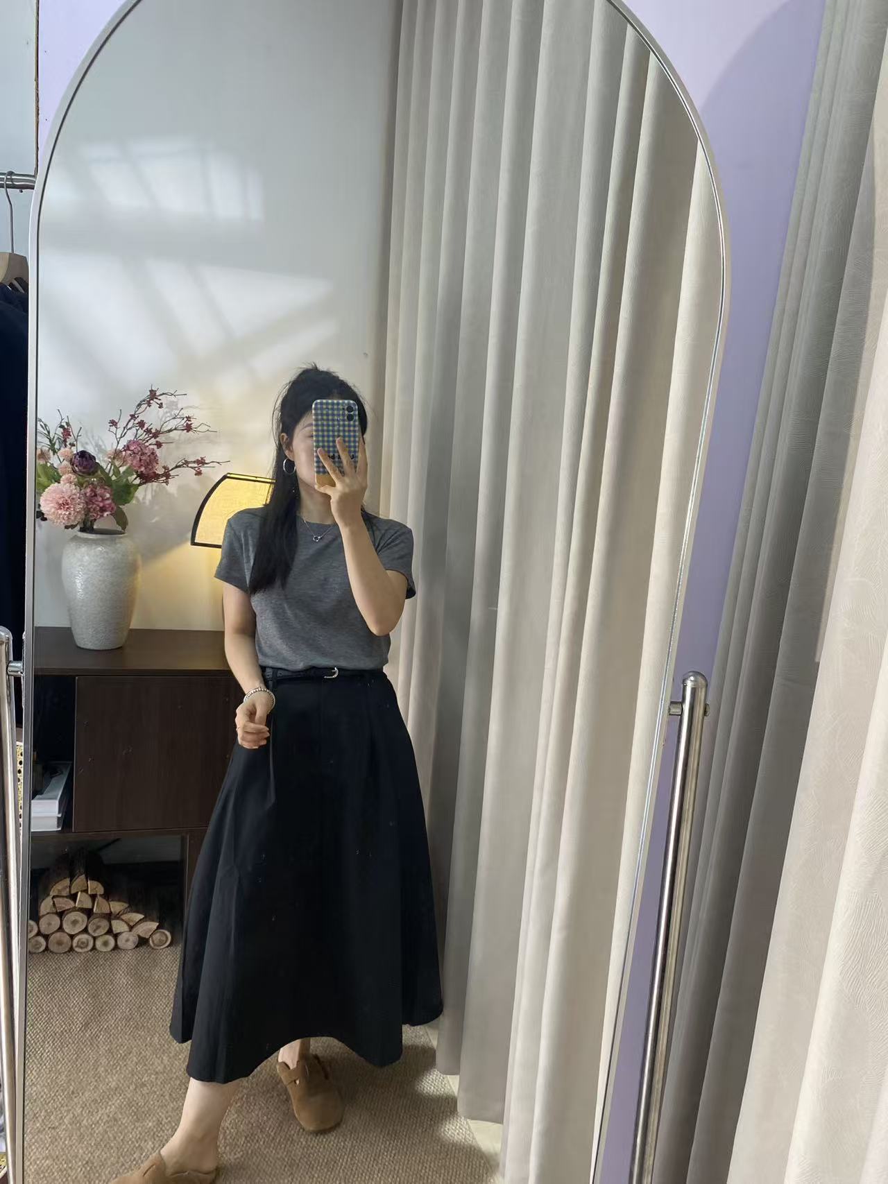 【慧慧精选】秋季新品 高品赫本黑色半身裙
