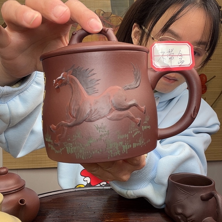 紫砂茶杯原矿紫砂杯