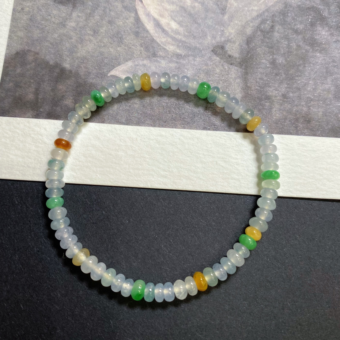 年底特惠‼️高冰缅甸A货翡翠糖果算盘手串（单条随机发）