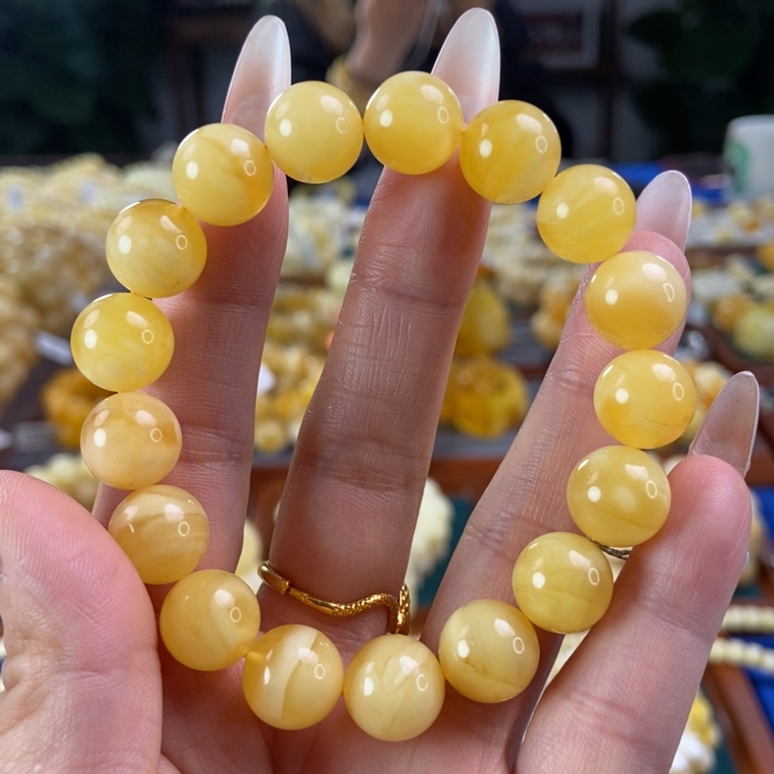 琥珀珠宝奇石未镶嵌11圆珠15.07