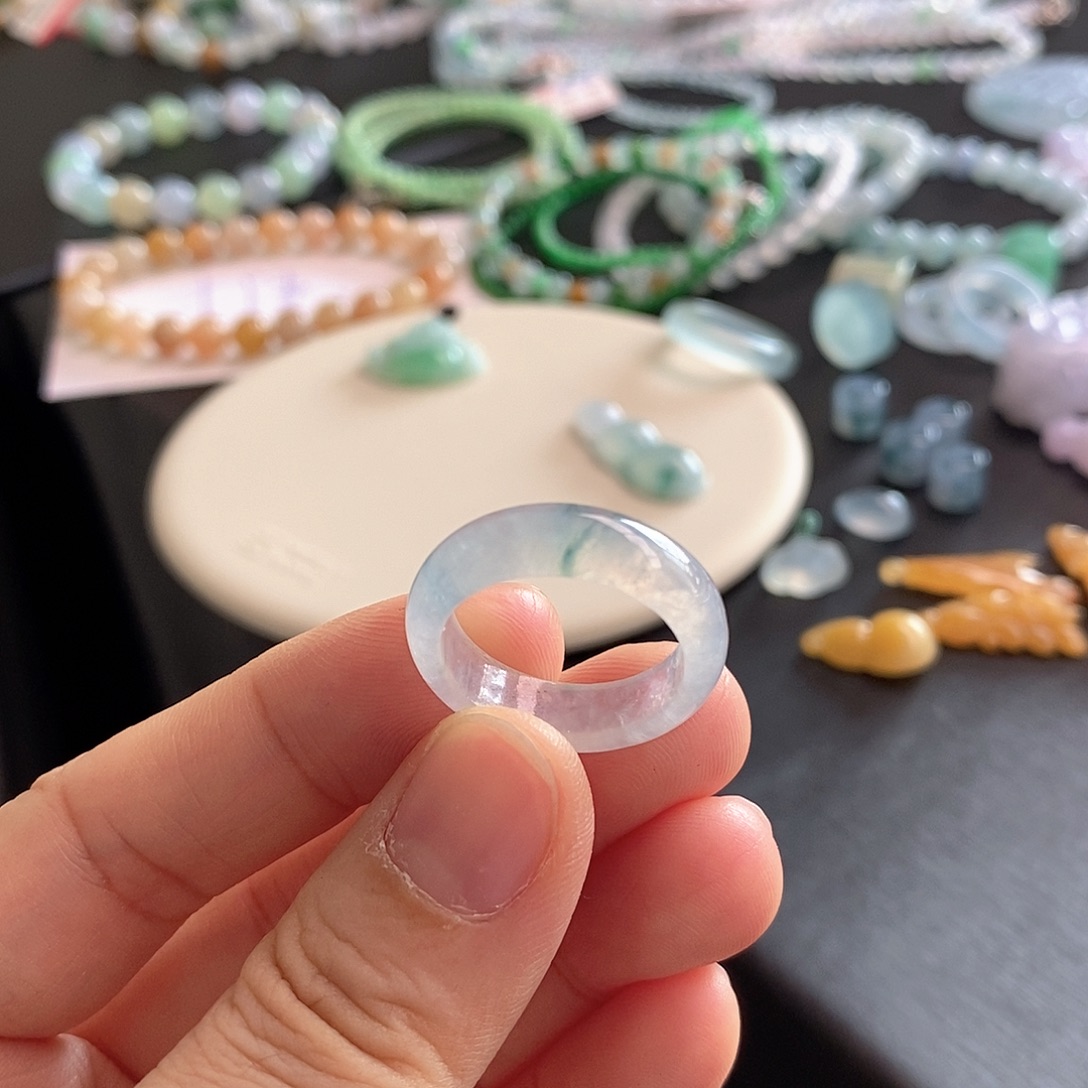 翡翠未镶嵌手链圈口16