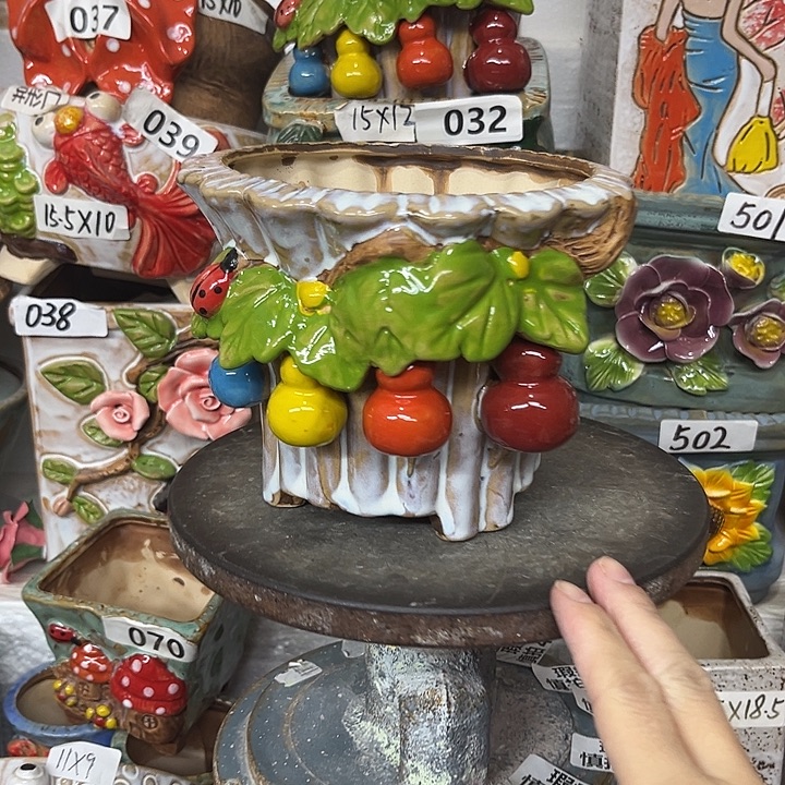 粗陶材质多肉花盆