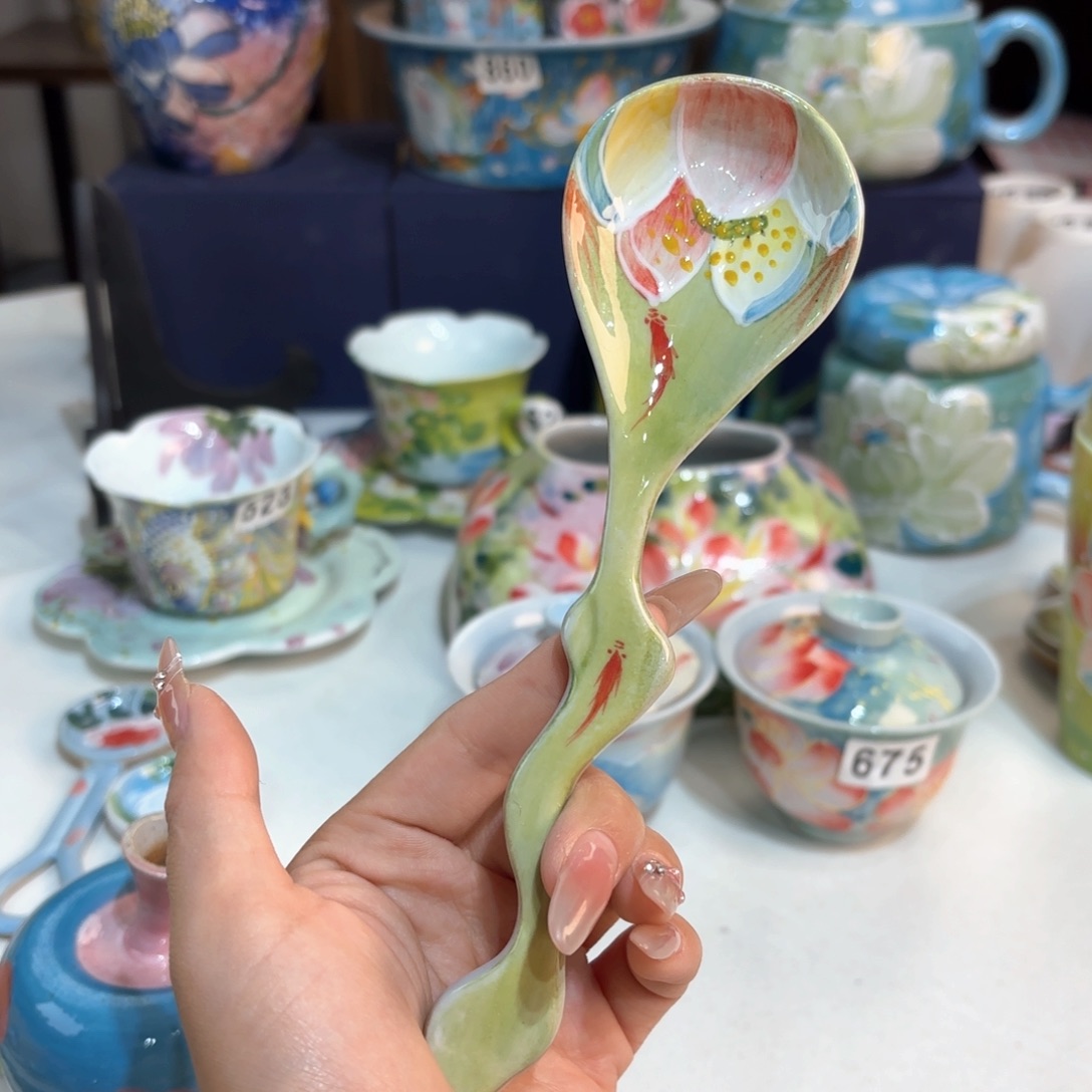 景德镇手绘高温釉下彩陶瓷茶具