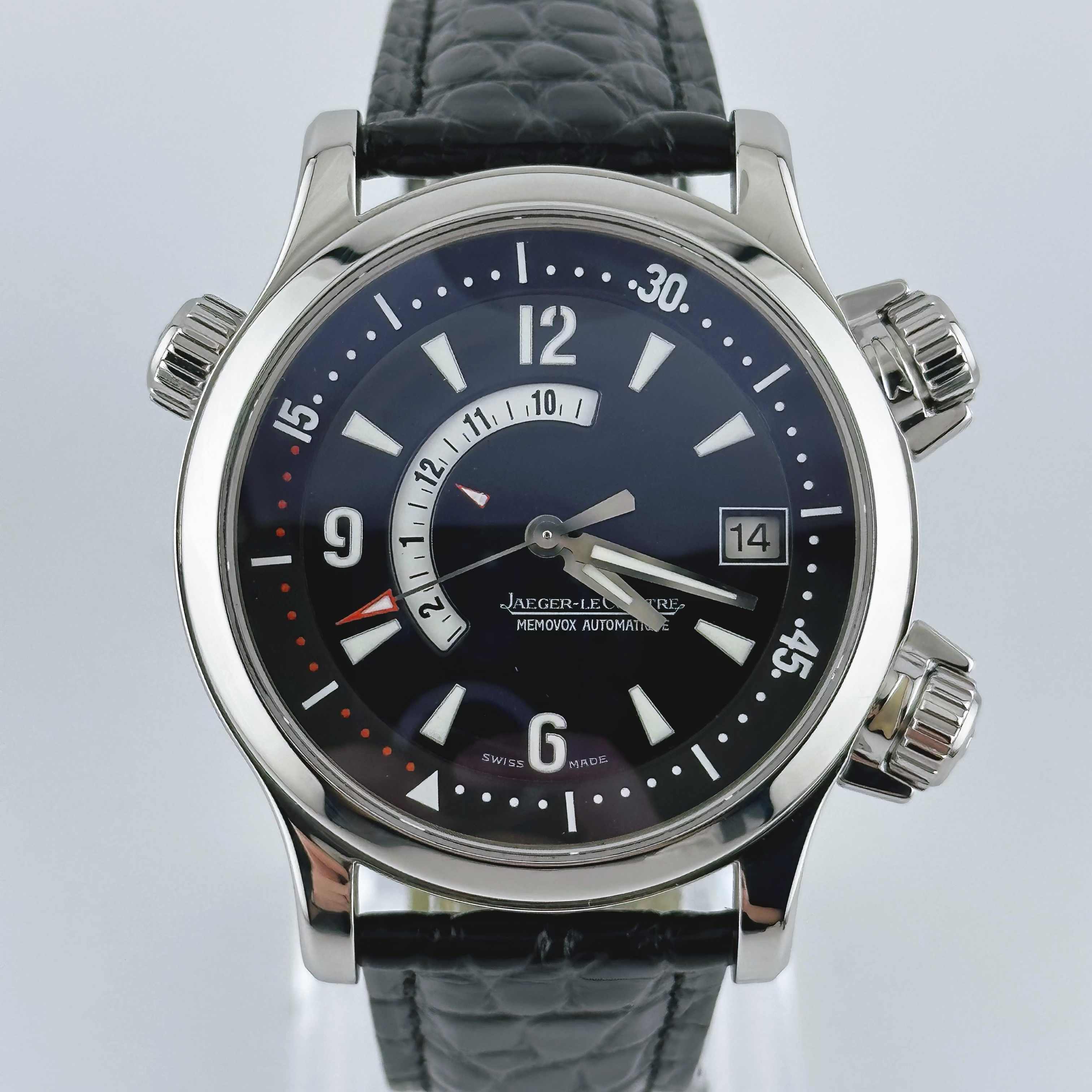 95新 Jaeger-LeCoultre/积家 41mm/积家大师/闹铃/男士自动机械表