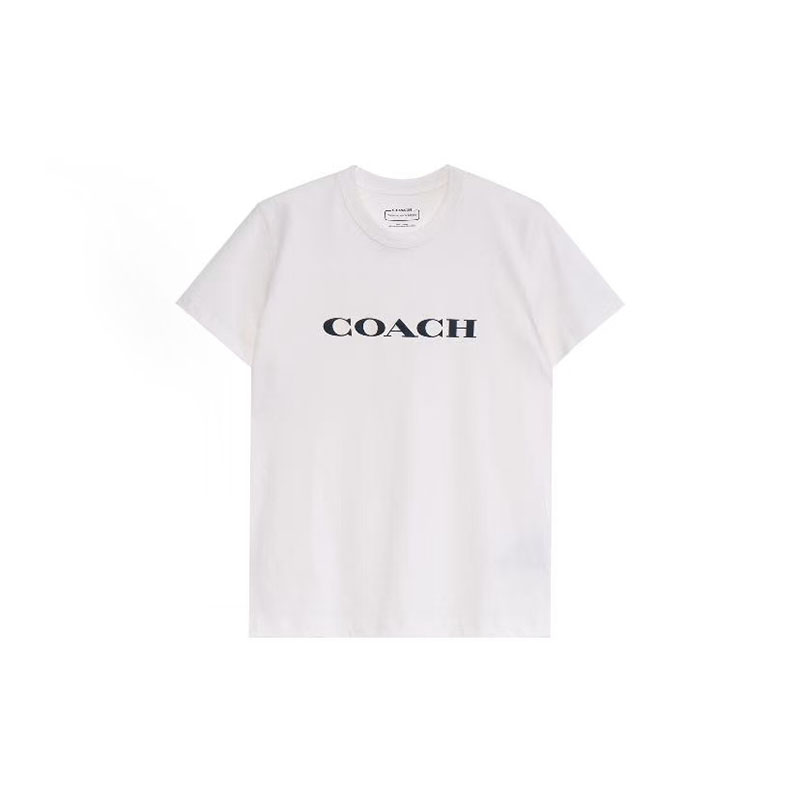 未使用 COACH/蔻驰 字母Logo印花圆领短袖 T恤