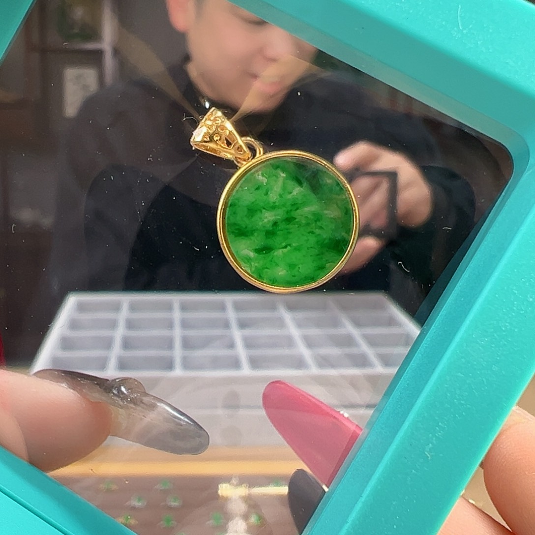 翡翠银S925镶嵌吊坠(不含链)吊坠60