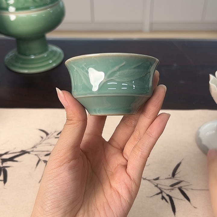 龙泉云间青瓷小米茶器